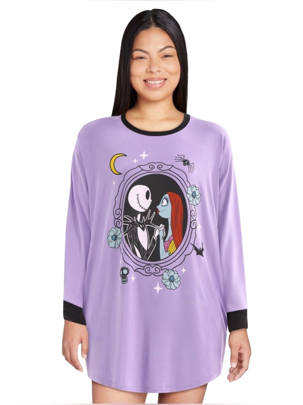 Disney Nightmare Before Christmas cozy oversized Jack & Sally sleep shirt NWT XL